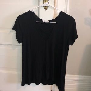 LUSH black lace up t-shirt